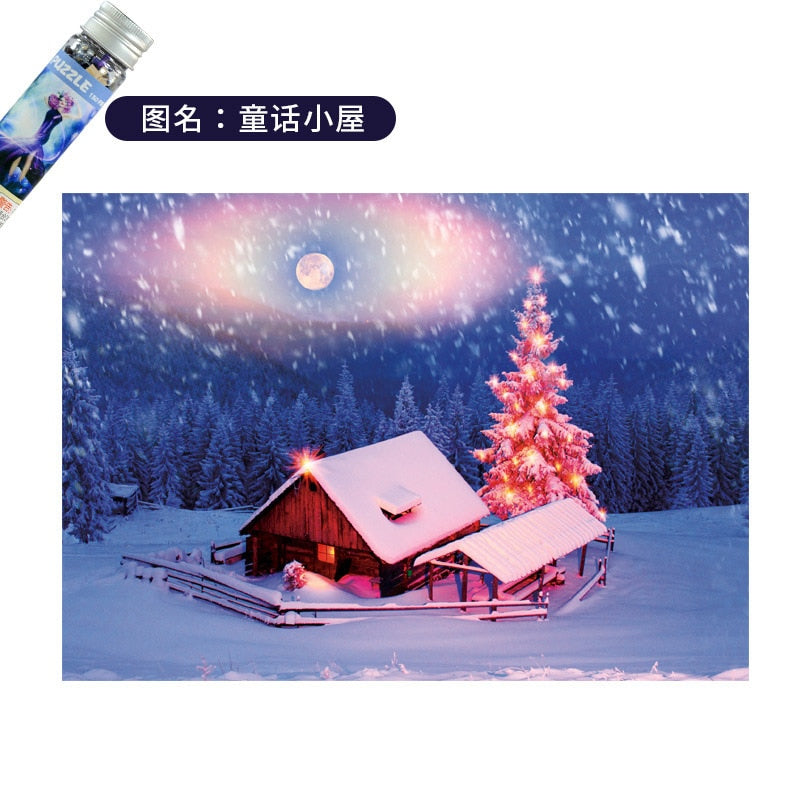 150 Piece Tube Mini Paper Puzzles Game Toys for Children Adults Learning Education Brain Teaser Assemble Toy Games Jigsaw