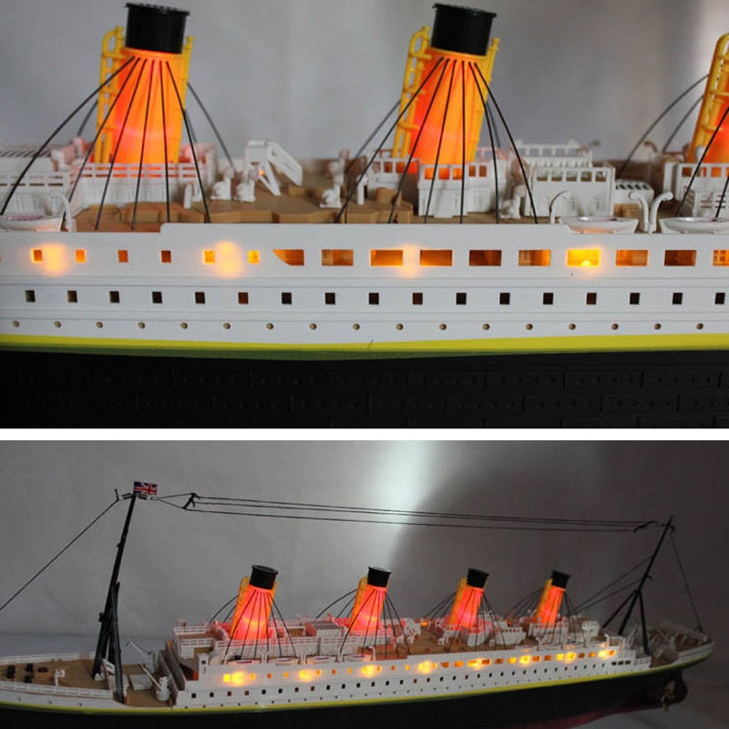 RC Boat 1:325 Titanic Sea Grand Cruise Ship 3D Titanic Century Classic Love Story RC Boat High Simulation Ship Model Toys