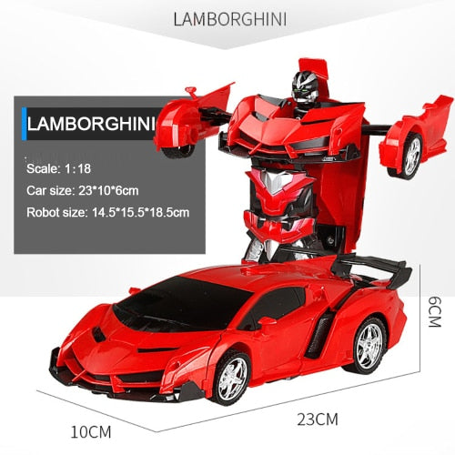 RC Car Transformation Robots Sports Vehicle Model  Robots Toys Cool Deformation Car Kids Toys  Gifts For Boys