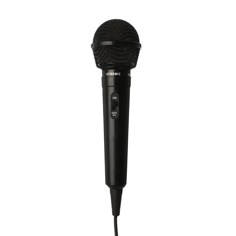 Universal 3.5mm Wired Microphone Protable Public Transmitter KTV Karaoke Recording Black Silver