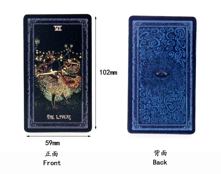 2019 New English Deck Tarot Cards Game Silver Plating Prisma Visions Tarot Board Game For Party Cards Game