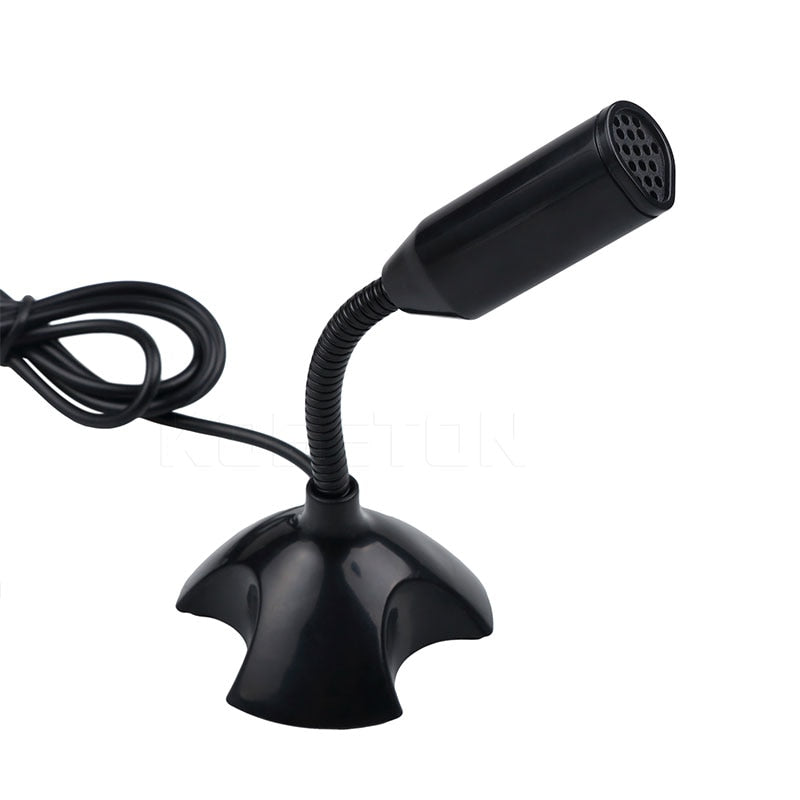 kebidu Adjustable USB Laptop Microphone Mini Studio Speech Microphone Stand Mic With Holder for Desktop PC High Quality
