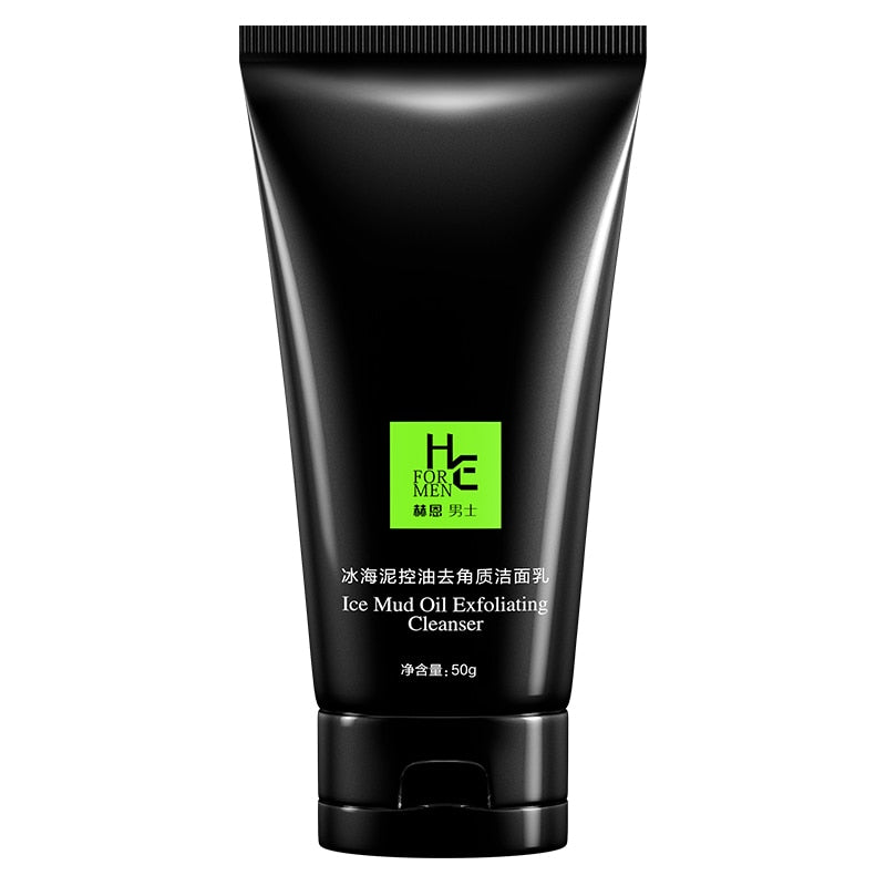 50g Men's Ice Control Exfoliating Peeling Cleanser Oil Deep Cleansing Facial