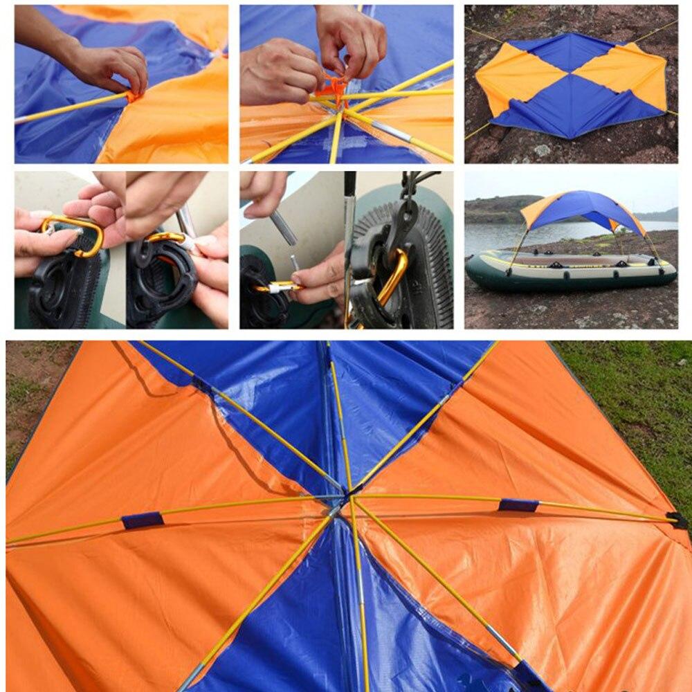 Inflatable Boat Kayak Accessories Fishing Sun Shade Rain Canopy Kayak Kit Sailboat Awning Top Cover 2-4 persons Boat Shelter