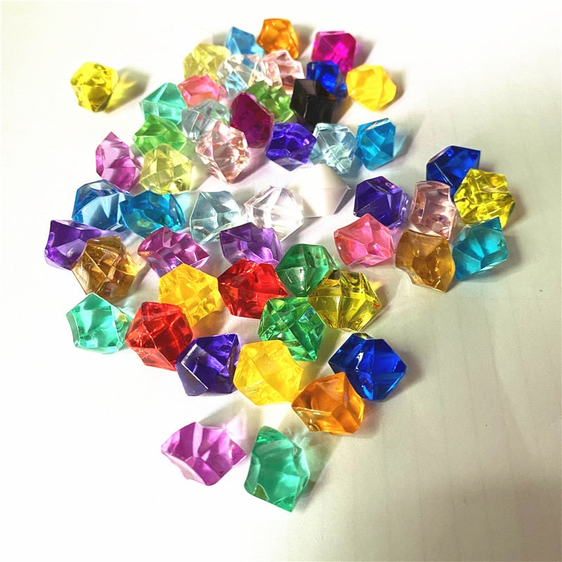 50PCS 14*11mm Acrylic Crystal Diamond Pawn Irregular Stone Chessman Game Pieces For Board Games Accessories 22 colors