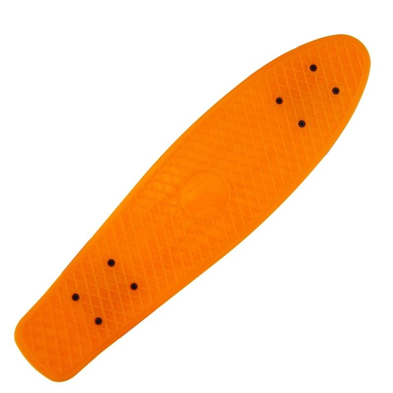 22.5X 6 Inch Skateboard Plastic Fish Banana Skating Board Decks for Outdoor Sport Fish Board Non-Slip Deck Orange (Orange)