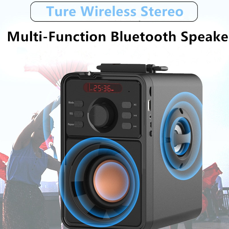 Big Bluetooth Speaker Portable Column High Power Subwoofer Music Center System Support AUX TF FM Radio Bluetooth Column Boom Box