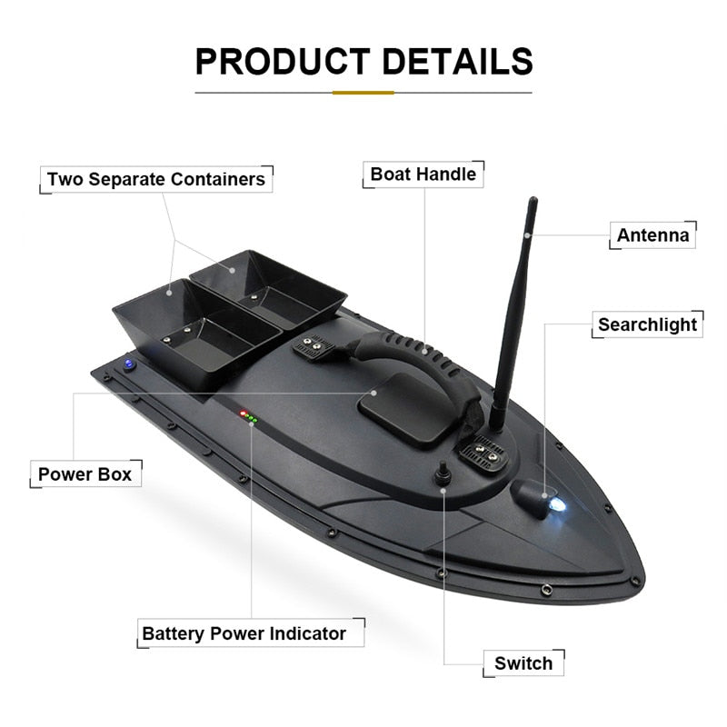 Flytec 2011-5 Generation Fishing RC Bait Boat Toy Dual Motor Fish Finder Remote Control Fishing Boat Speed Kit Christmas