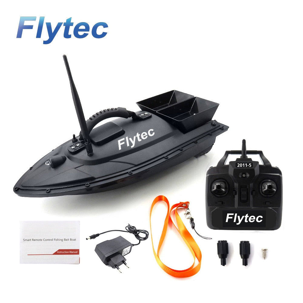 Flytec 2011-5 New Ungrade RC Bait Boat Fishing Tools Finder 1.5kg Loading 500m Remote Control Fishing Bait Boat RC Boat