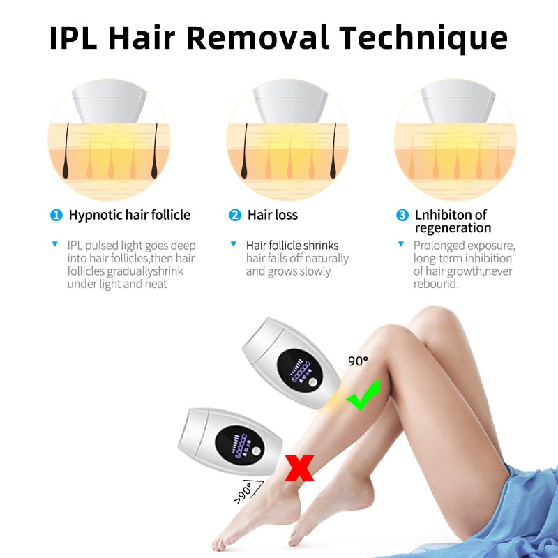 Ipl Hair Removal 600000 Flash Professional Ipl Hair Removal Home Use Epilator LCD Pulsed Light Mini Portable Laser Hair Removal