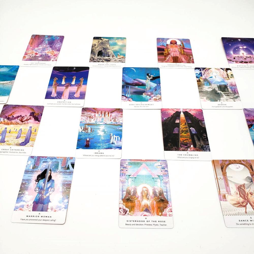 44 Pcs Oracle Tarot Cards Sheets Work Your Light Oracle Card Board Deck Games Palying Cards Game Entertainment