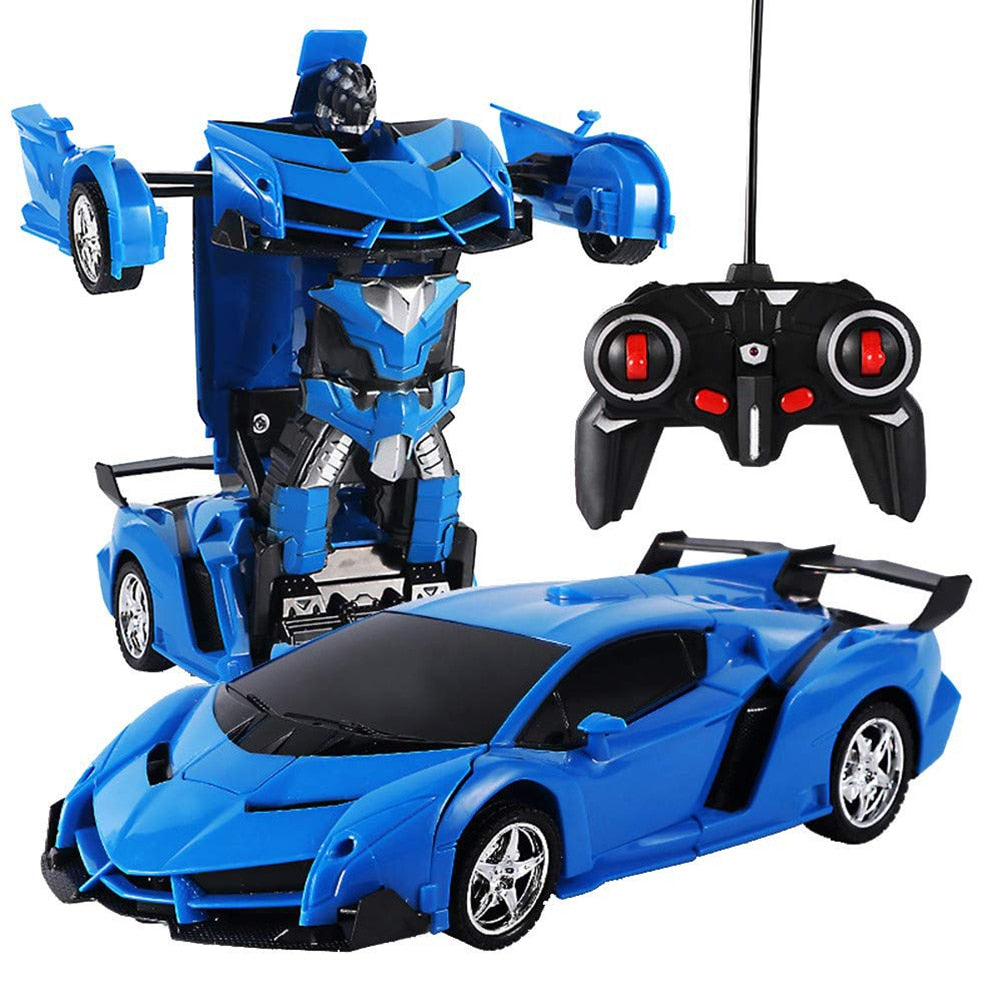 One-Click Deformation 360 Degree Remote Control Car Robot 2.4 GHz Remote Deformation Car Robot Toy Children Car Toy