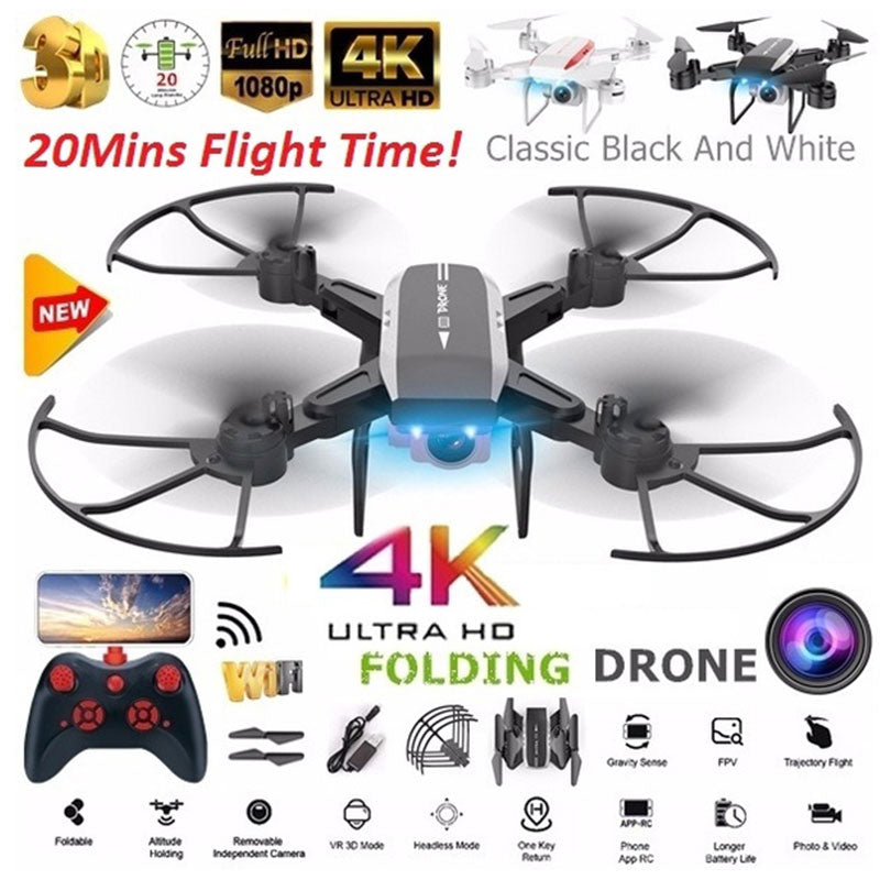 KY606D Drone FPV RC Drone 4k Camera 1080 HD Aerial Video dron Quadcopter RC helicopter toys for kids Foldable Off-Point drones